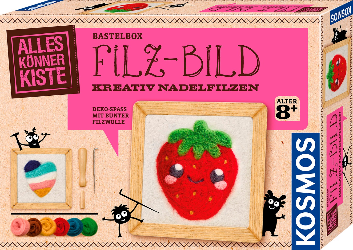 kosmos Bastelbox - Filz-Bild Kreativ Nadelfilzen, Filz & Filznadel & Bastelset