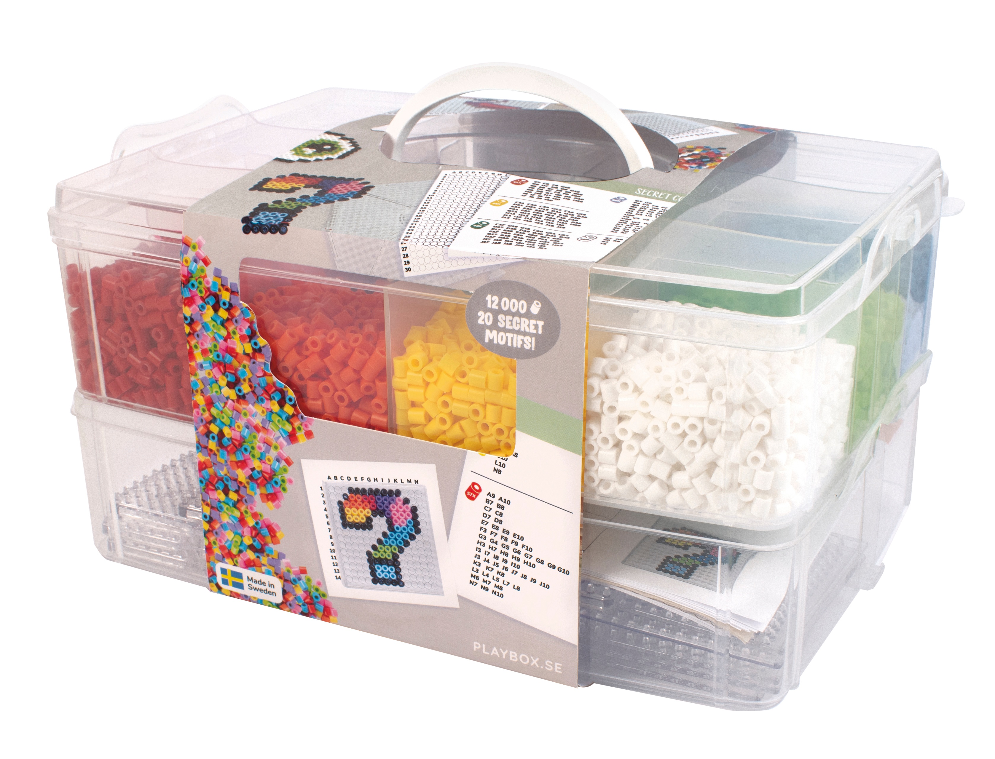 PLAYBOX Midi-Bügelperlen-Set Geheimnisvolles Bild, 12.000 Stück
