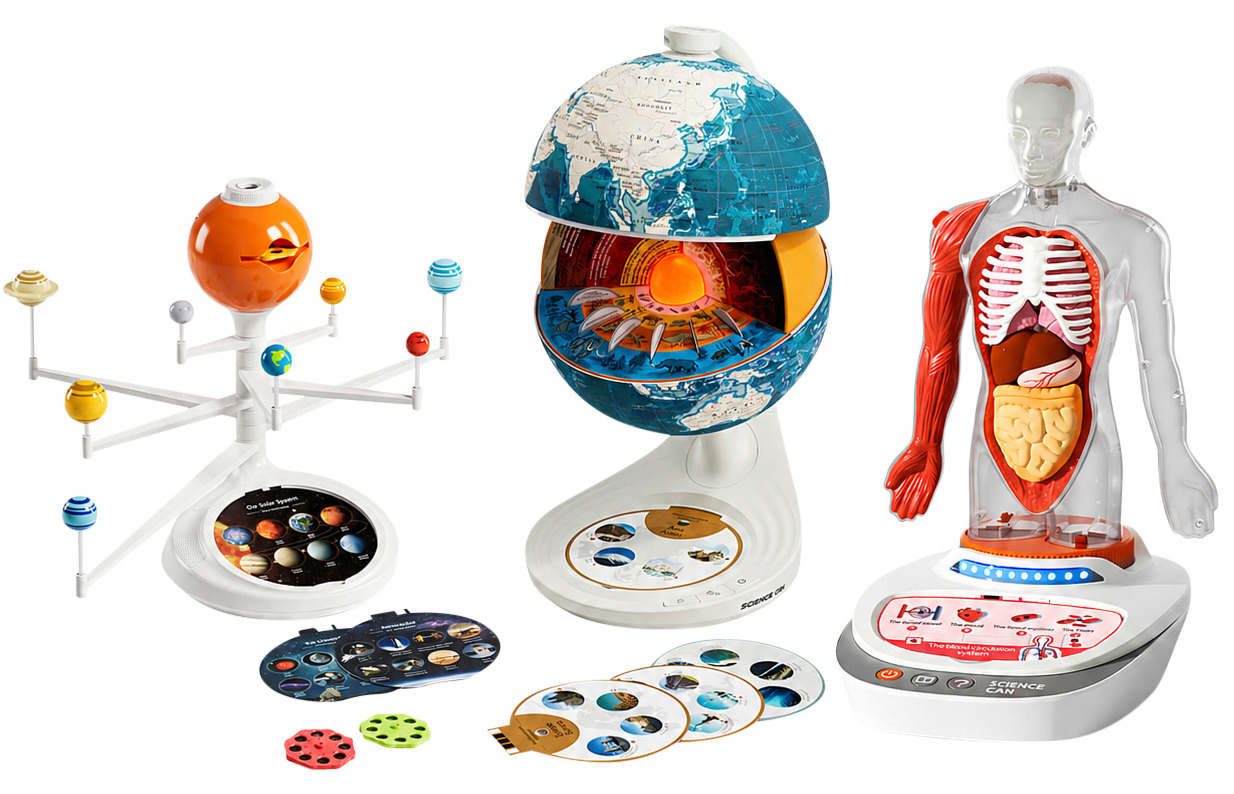 Science Can Modelle-Bundle Das Sonnensystem, Die Erde & Mein Körper, Erde & Experimentierset & Sonnensystem & Modell