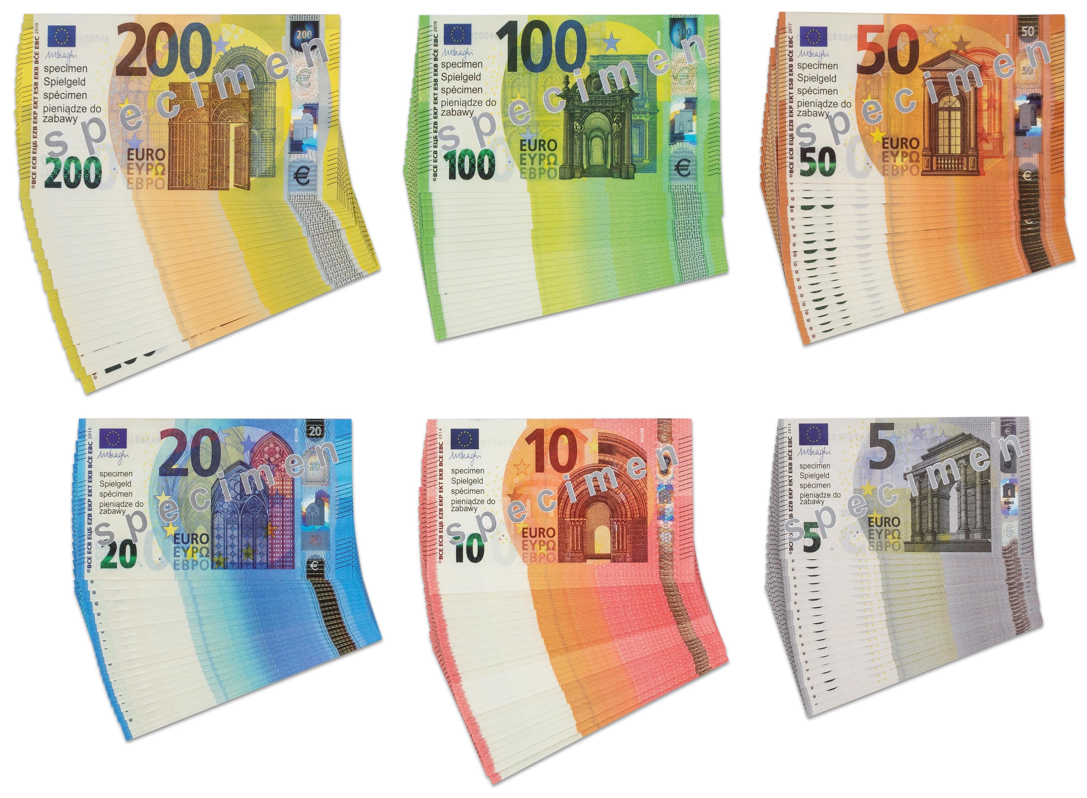 Betzold Rechengeld Euro-Banknoten, 65 Stück