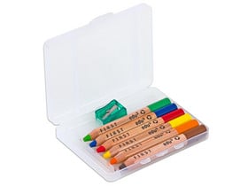 Buntstifte 6er-Set, inkl. Spitzer