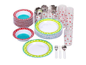 Kindergarten-Geschirr-Set, 60-teilig