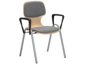 Schalenstuhl „College“, mit Armlehnen und Polstern