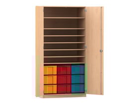 Flexeo® Bastelschrank „Lukas“, 9 große Boxen, 7 Fächer