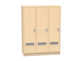 Flexeo® Garderobenschrank „Armadio“, 3 Türen, mit Fachböden, Höhe 130,4 cm