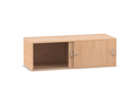 Flexeo® Aufsatzschrank, 2 Fächer, Schiebetüren, Breite 126,4 cm