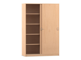 Flexeo® Schiebetürenschrank, 10 Fächer, 2 Türen, Breite 126,4 cm