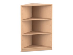 Flexeo® Abschlussregal eckig, 3 Fächer