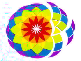 Acrylformen „Großes Mandala“, 61-teilig