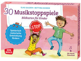 Musikstoppspiele – 30 Bildkarten für Kinder