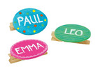 10 Blanko Namensschilder aus Holz