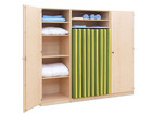 Flexeo® Liegepolsterschrank für 9 Liegepolster 16 schmale Fächer 2 Türen