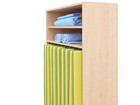 Flexeo® Liegepolsterschrank für 9 Liegepolster 16 schmale Fächer 2 Türen