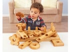 Stapel und Baublock aus Holz