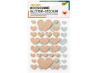 folia Moosgummi Glitzer Sticker Herz 50 Stück
