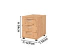 Betzold Rollcontainer Solid mit 4 Schüben abschließbar