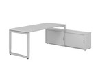 Betzold Schreibtisch mit Sideboard höhenverstellbar Kufengestell