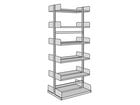 VIVAX Systemregal doppelseitiges Grundfeld 200 x 75 cm