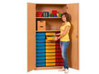 Flexeo® Schrank 30 kleine Boxen 2 Fächer 2 Türen