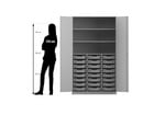 Flexeo® Hochschrank PRO 3 Reihen 24 Boxen Gr S 3 Fächer