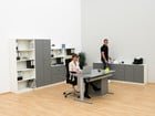 Flexeo® Drehtüren Schrank 2 Fächer = 2 Ordnerhöhen