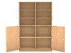 Flexeo® Schrank 10 Fächer 2 Halbtüren Mittelwand Breite 126 4 cm