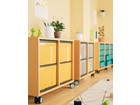 Flexeo® Regal 2 Reihen 4 große Boxen Mittelwand