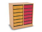 Flexeo® Regal 2 Reihen 12 kleine Boxen Mittelwand