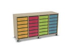 Flexeo® Regal 4 Reihen 24 kleine Boxen Mittelwand