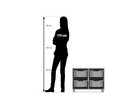 Flexeo® Regal PRO 2 Reihen 4 Boxen Gr M