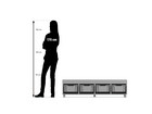 Flexeo® Regal PRO 4 Reihen 4 Boxen Gr M Aufkantung
