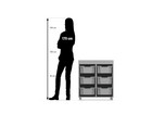 Flexeo® Regal PRO 2 Reihen 6 Boxen Gr M Aufkantung