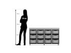 Flexeo® Regal PRO 4 Reihen 12 Boxen Gr M Aufkantung