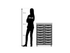 Flexeo® Regal PRO 2 Reihen 16 Boxen Gr S Aufkantung