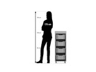 Flexeo® Regal PRO 1 Reihe 4 Boxen Gr M Aufkantung