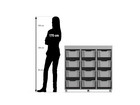 Flexeo® Regal PRO 3 Reihen 12 Boxen Gr M Aufkantung