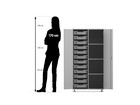 Flexeo® Schrank PRO 2 Reihen 12 Boxen Gr S 4 Fächer rechts 2 Türen