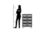 Flexeo® Regal PRO Stahlrahmen 2 Reihen 8 Boxen
