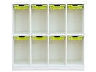 Flexeo® Schulranzenregal PRO 4 Reihen 8 Boxen Gr S für 8 Schulranzen