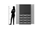Flexeo® Bastelschrank PRO 3 Reihen 12 Boxen Gr M 8 Fächer