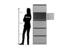 Flexeo® Schließfachschrank 5 Fächer mit Briefschlitzen Breite 64 1 cm