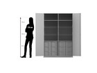 Flexeo® Sportschrank 4 Gitterkörbe 12 große Boxen
