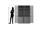 Flexeo® Sportschrank Gerätehaken 4 Gitterkörbe 24 kleine Boxen