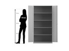 Flexeo® Schrank 5 Fächer 2 verglaste Türen