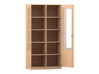 Flexeo® Schrank 10 Fächer 2 verglaste Drehtüren Mittelwand Breite 94 4 cm