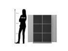 Flexeo® Polsterhockerschrank mittelhoch 6 Fächer 2 Türen