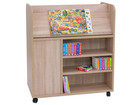 Flexeo® Bücherwagen fahrbar 2 kleine 2 große Boxen