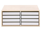 Flexeo® Aufsatz zum Papier und Bilderschrank 8 kleine Auszüge