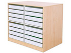 Flexeo® Papier und Bilderschrank 16 kleine Auszüge