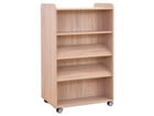 Flexeo® Bücherwagen beidseitig je 2 Schrägablagen 1 Fachboden